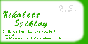 nikolett sziklay business card